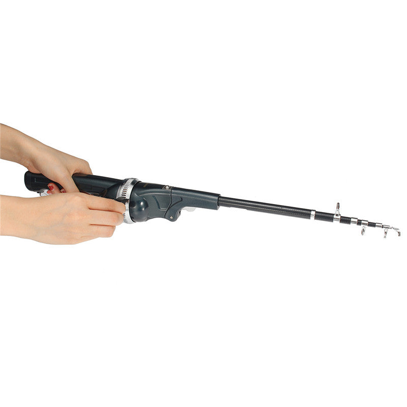ZANLURE 131cm 3.6:1 Telescopic Fishing Rod Sutis With Line Portable Saltwater Fishing Pole