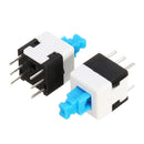 500pcs 8 x 8mm 6 Pin Touch Self-Locking On / Off Switch Push Button Switch Latching Switch