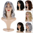 Black Finger Wave Wig Women Halloween Cosplay Curly Mid Synthetic Hair Short Wig