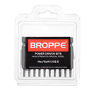 BROPPE 10Pcs Magnetic Hexagon Hex Screwdriver Bits H1.5/H2/H2.5/H3/H4/H5/H6 1/4 Inch Hex Shank Screwdriver Set For Bosch