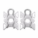 Pair White Window Lift Regulator Slider Clips