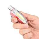 IPRee 2 in 1 Mini COB LED 3 Modes Keychain Whistle Light Camping Light Emergency Safety Lamp