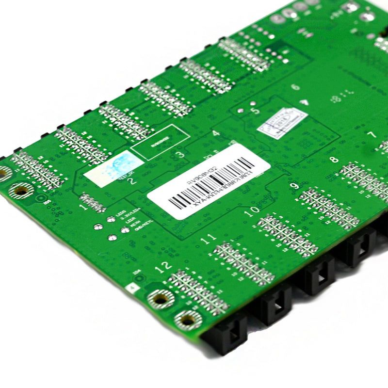 RV908 RV908M32 LED Video Display Receiver Card Board 12xHub75E Ports Support P2/P2.5/P3 Indoor 1/2 1/4 1/8 1/16 1/32 Scan  Work with P10 Display LED Module