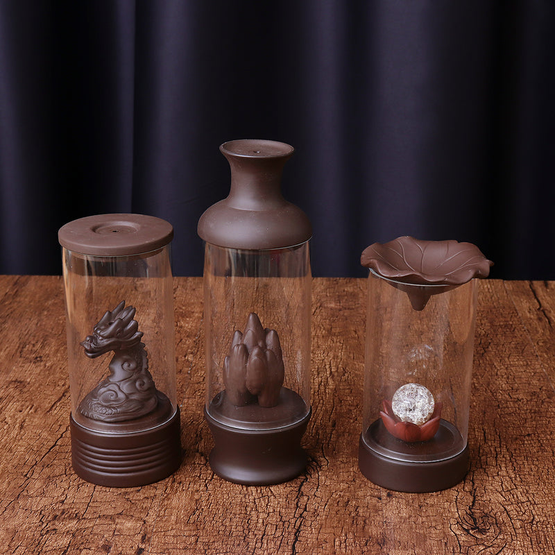 3 Pattern Backflow Incense Burner Ceramic Retro Censer Holder Home Decorations