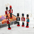 6pcs 12cm Wooden Nutcracker Doll Soldier Christmas Ornaments Xmas Gifts Decorations