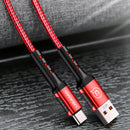 USAMS US-SJ289 U24 5A Nylon Braid Type-C Fast Charging Data Cable for Samsung Xiaomi Huawei