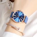 MEGIR 4212 Fashion Women Watch Light Luxury Leather 3ATM Waterproof Female Quartz Watch