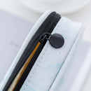 QSND 1 Piece Cute Marble Pattern Pencil Bag Box PU Leather Pencil Case Waterproof Stationery Pouch Office School Supplies