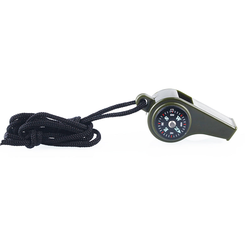 3 In 1 Whistle Compass Thermometer Camping Outdoor Emergency Survival Gear SOS