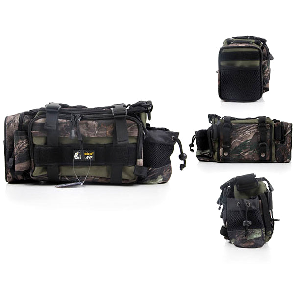 24*9*18CM I lure Multifunction Canvas Waterproof Waist Fishing Bag Fishing Reel Lure Tackle Bag