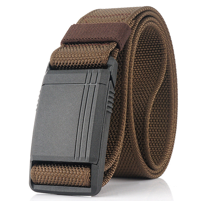 AWMN 125cm Men's Nylon Belt Magnetic Quick Buckle Tactical Belt