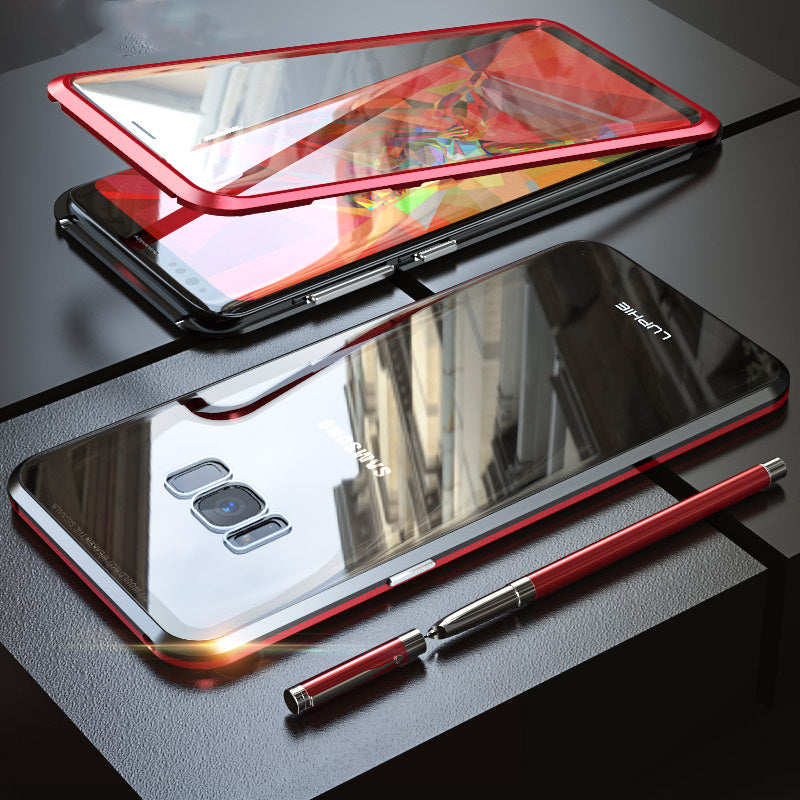 360 Full Body Magnetic Adsorption Protective Case For Samsung Galaxy S8/S8 Plus/Note 8 Aluminum Alloy Glass Cover