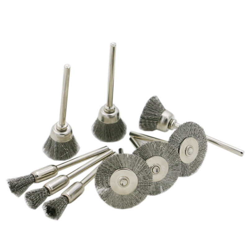 15pcs Polishing Brushes Tool Steel Wire Wheel Brush For Dremel Rotary Tools