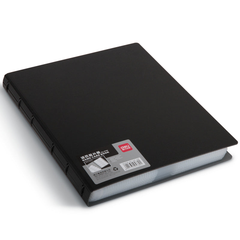 XIAOMI Ecosystem Deli 5780 Large Capacity Business Card Holder Name Card Folder Case ID Credit Card Storage Box Card Album Loose-leaf Business Card Books