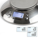 Digital Scale High Accuracy 11lb/5kg Food Scale with Removable Bowl Room Temperature, Alarm Timer Stainless Steel Libra