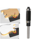 Drillpro 1/4 Inch Shank Double Bearing Router Bit Double Edge Straight Woodworking Trimming Cutter