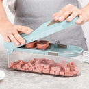 Multifunctional Vegetable Cutter Food Chopper Adjustable Slicer With 3 Blades Kitchen Tool