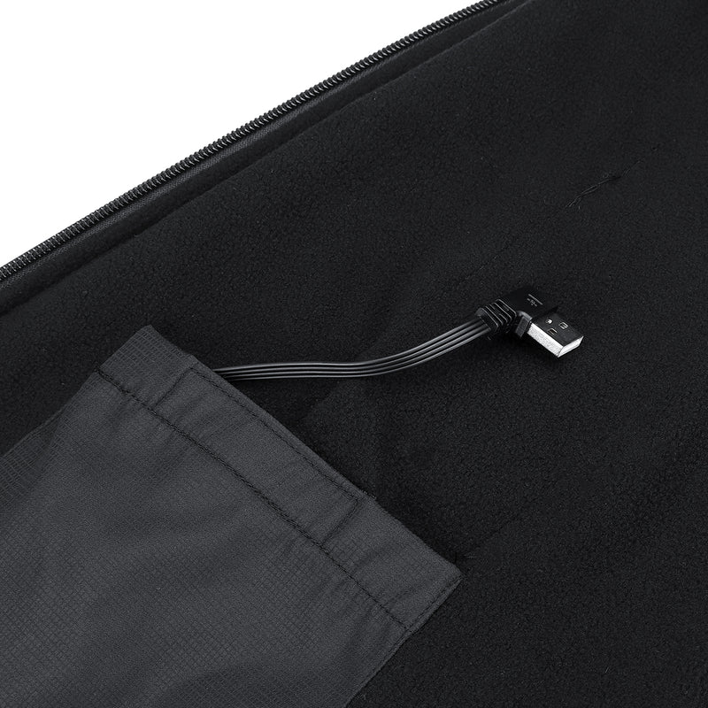 Dual Button USB Electric Outdoor Heating Vest Clothes Carbon Fiber Warm Back + Belly Heat 3 Gear Control