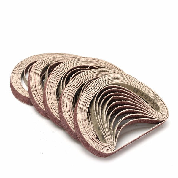 50pcs 10x330mm Zirconia Sanding Belt 40/60/80/120 Grit Aluminium Oxide Abrasive Tools