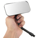 Motorcycle Classic Retro Square Rear View Mirrors For Harley Thruxton Bonneville