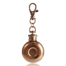 1oz 28ml Mini Stainless Steel Round Hip Flask With Keychain Liquor Alcohol Whiskey W-ine Pot