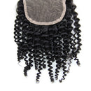 6A 4X4 Kinky Curly Virgin Hair Lace Closure Wave Brazilian Human Hair Closures Free Middle Par