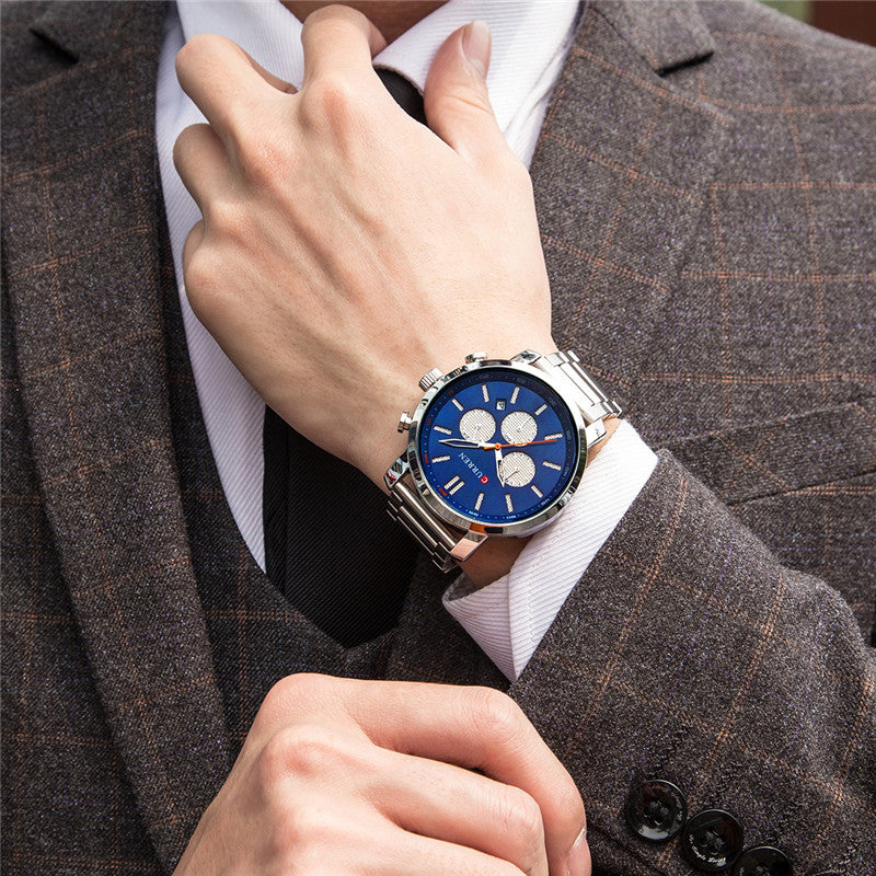 CURREN 8315 Chronograph Waterproof Quartz Watch Business Style Men Wrist Watch