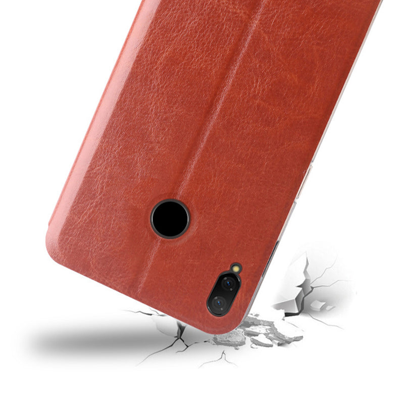 Mofi Shockproof Phone Holder Flip PU Leather Full Cover Protective Case for Xiaomi Redmi 7
