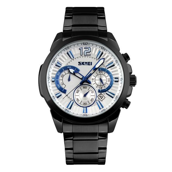 SKMEI 9108  Waterproof Stopwatch Display Date Casual Style Bussiness Men Quartz Watches