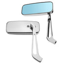 Pair 8mm/10mm Chrome Aluminum Alloy Motorcycle Side Rear View Mirrors