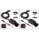 12V QC3.0 Dual USB Charger Handlebar Equipment  Quick Change Adapter For Car Motorcycle