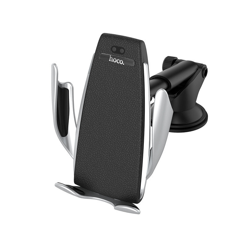 HOCO Intelligent Automatical Lock Qi Wireless 10W Fast Charge Car Holder Mount for Samsung Mobile Phone