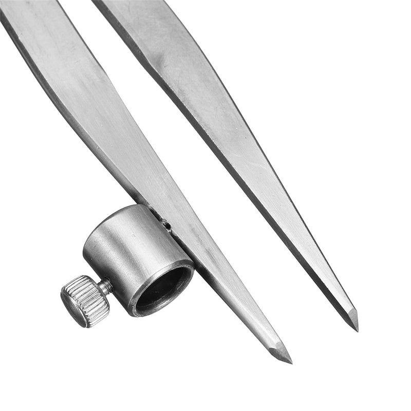 Spacing Compass Wing Divider Rotating Scriber Leather Drafting With Pencil Holder Tools Kit