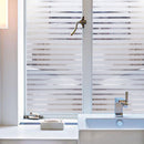 KCASA S151 45cmX200cm Modern Stripe Pattern Glass Stickers Bathroom Balcony Sliding Door Frosted Gla