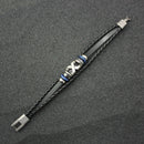 Ethnic Multilayer Leather Bracelet Retro Oval Beads Rope Bracelets Vintage Gift for Men