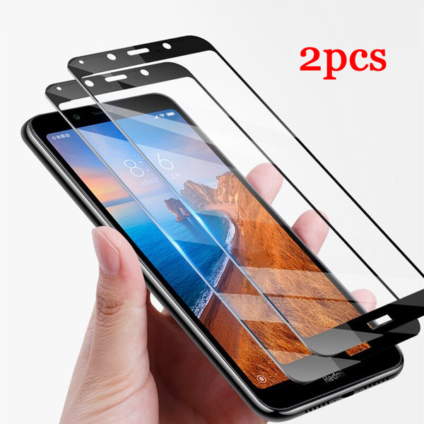 Enkay 2pcs 9H Anti-explosion Full Coverage Full Glue Tempered Glass Screen Protector for Xiaomi Redmi 7A
