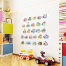 26PCS Classic Animals Alphabet Baby Nursery Peel and Stick Wall Art Sticker Decals Alphabets Animals Wall Removable Wall Sticker