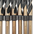 8pcs 1/2 Inch Round Shank HSS Twist Drill Bit Set