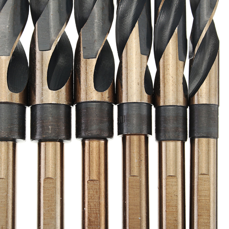 8pcs 1/2 Inch Round Shank HSS Twist Drill Bit Set