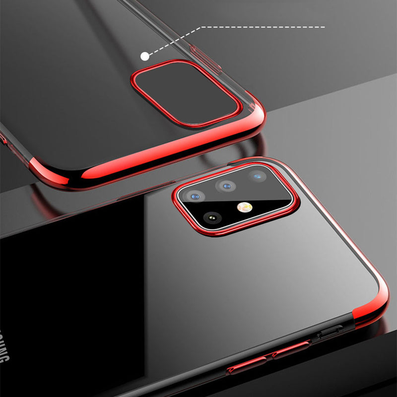 Bakeey Plating Ultra-thin Transparent Soft TPU Shockproof Protective Case for Samsung Galaxy A51 2019