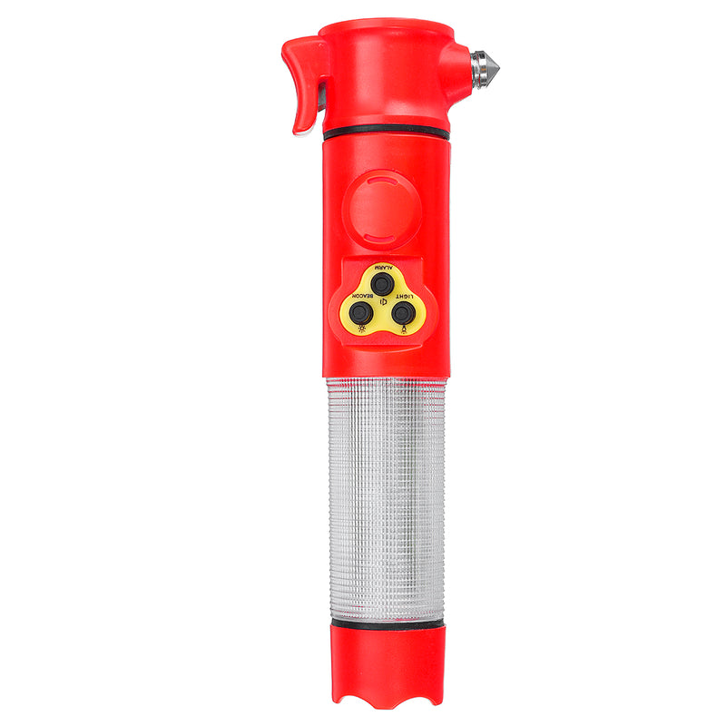 6in1 Car Glass Window Hammers Seat Belt Cutter Flashlight Alarm Emergency Escape Tools