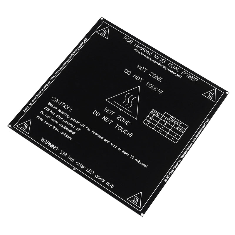 214x214mm 12V/24V Dual Power MK2B PCB Heated Bed Hot Bed For Prusa 3D Printer