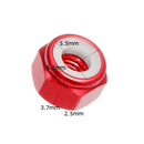 Suleve M3AN1 10Pcs M3 Nut Self-locking Nylon Lock Hex Nut Aluminum Alloy Multicolor