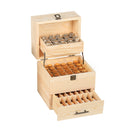59 Slots 3 Tier Essential Oil Storage Box Wooden Aromatherapy Organizer Roller