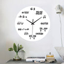 Emoyo ECY022 Creative Science Mathematics Word Formula Wall Clock For Home Office Decorations