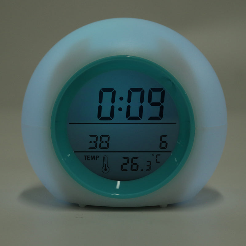 Colorful Electronic Desk Alarm Clock without Natural Sound Glowing Spherical Children's Pat Night Light