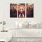 Miico Hand Painted Three Combination Decorative Paintings Jungle Adventure Wall Art For Home Decoration