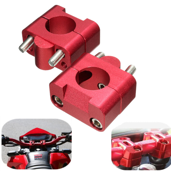 1 1/8" 28mm CNC Handlebar Fat Bar Riser Mount Clamp Adaptor for Pit Dirt Motorcycle