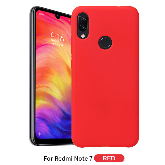 Bakeey Smooth Liquid Silicone Rubber Back Cover Protective Case for Xiaomi Redmi Note 7 / Redmi Note 7 Pro