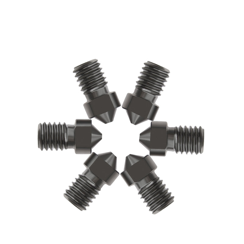 TWO TREES 6Pcs V6 Hardened Steel Nozzle 0.2/0.3/0.4/0.5/0.6/1.0mm J-Head Extruder Nozzle kit for 3D Printer